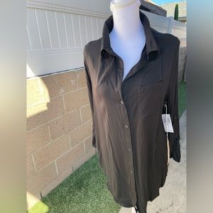 Black button blouse/dress